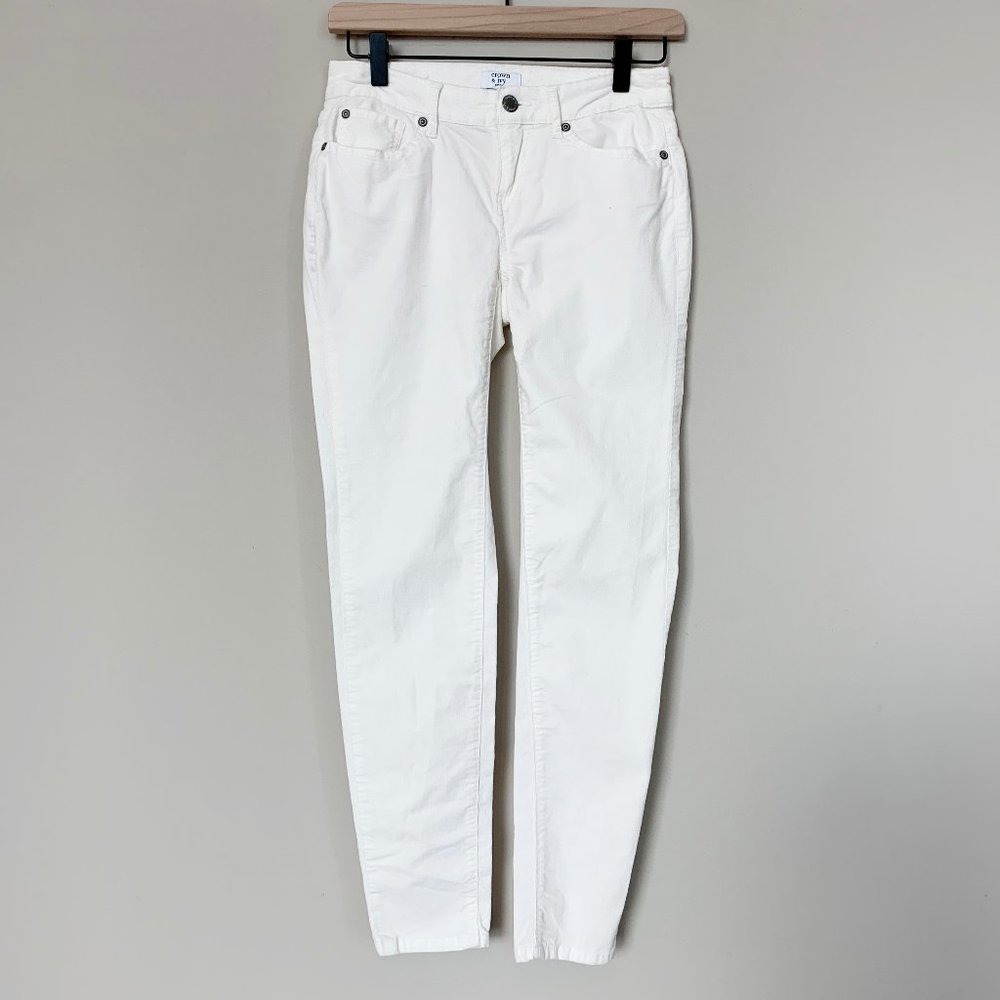 White Lightweight Stretch Corduroy Pant - 0 Petite